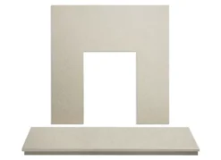 Αδάμ Beige Stone Marble Back Panel & Hearth, 54 Inch