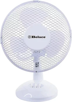 Belaco 9" Desk Fan / Table Fan - White