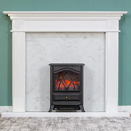 Benross 1800W Freestanding Electric Cast Iron Fireplace Stove Heater With Burning Flame Effect 1 Benross 1800W Freestanding Electric Cast Iron Fireplace Stove Heater With Burning Flame Effect