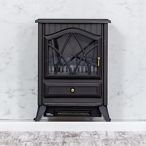 Benross 1800W Freestanding Electric Cast Iron Fireplace Stove Heater With Burning Flame Effect 4 Benross 1800W Freestanding Electric Cast Iron Fireplace Stove Heater With Burning Flame Effect - Image 4