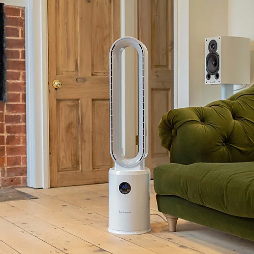 Bladeless Fan White & Grey With Digital Display And Remote Control 1 Bladeless Fan White & Grey With Digital Display And Remote Control