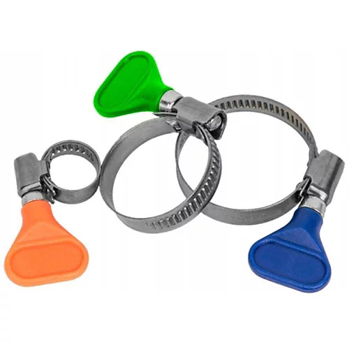 Bradas 10 X Stainless Steel Hose Clips Pipe Clamps 8-12mm Butterfly No Screwdriver Need 1 Bradas 10 X Stainless Steel Hose Clips Pipe Clamps 8-12mm Butterfly No Screwdriver Need