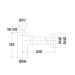 Brushed Brass Full Cover Unslotted Basin Waste & Minimalist Bottle Trap 7 Brushed Brass Full Cover Unslotted Basin Waste & Minimalist Bottle Trap -Diy brushed brass full cover unslotted basin waste minimalist bottle trap5060966975250 04c MP