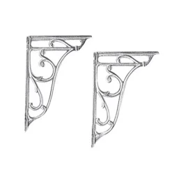 Ceramic Accessories Pair Of Ornate Cistern Brackets - Chrome - Balterley