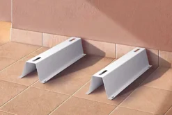 Cool Easy Air Conditioning Units Foot Set White Bolted Steel Foot Pair