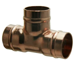 Copper Solder Ring Equal Tee (Dia) 22mm X 22mm X 22mm, Pack Of 5