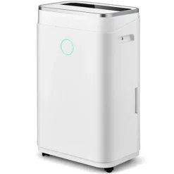 Costway 25L/Day Home Dehumidifier W/ Auto Drainage 24H Timer Overflow Protection Laundry Dehumidifier 6.5L Water Tank