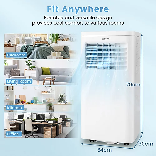 Costway 4-in-1 Portable Air Conditioner 9000 BTU Air Cooling Fan Dehumidifier AC Unit 2 Costway 4-in-1 Portable Air Conditioner 9000 BTU Air Cooling Fan Dehumidifier AC Unit - Image 2