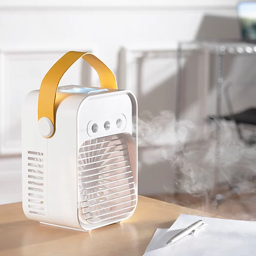 Daewoo Mini Cooler Humidifier USB Rechargeable Portable Desk Fan COL1543GE 1 Daewoo Mini Cooler Humidifier USB Rechargeable Portable Desk Fan COL1543GE