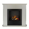 Dimplex Burnham White Ivory Effect Electric Fire Suite