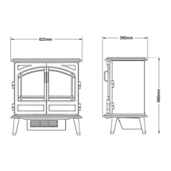 Dimplex Cassia Noir Optiflame Classic 2kW Matt Black Electric Stove -Diy dimplex cassia noir optiflame classic 2kw matt black electric stove5011139069672 01t