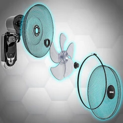 Duronic FN55 BK Wall Mounted Fan, Oscillating/Rotating 16 Inch Head, 60W Power - 3 Speeds, Timer Function, Remote Control (black) 7 Duronic FN55 BK Wall Mounted Fan, Oscillating/Rotating 16 Inch Head, 60W Power - 3 Speeds, Timer Function, Remote Control (black) -Diy duronic fn55 bk wall mounted fan oscillating rotating 16 inch head 60w power 3 speeds timer function remote control black 5060184205177 04c MP