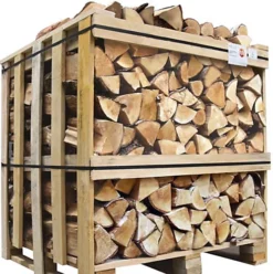 Ecoblaze Kiln Dried Birch Firewood Full Crate Hardwood Logs Ready To Burn