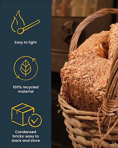 Ecoblaze RUF Fire Briquettes Pack Of 12 10kg Easy To Use Heat Logs 4 Ecoblaze RUF Fire Briquettes Pack Of 12 10kg Easy To Use Heat Logs - Image 4