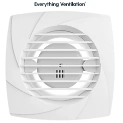 Everything Ventilation Low Profile Axial Bathroom Extractor Fan - Wall Or Ceiling Mount - Energy Efficient (100mm No Timer, White) -Diy everything ventilation low profile axial bathroom extractor fan wall or ceiling mount energy efficient 100mm no timer white 5060701020726 03c MP