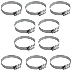 Faithfull FAIHC3XB 3X Hose Clips - Zinc MSZP 60 - 80mm X10 Clips