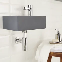 Flomasta Chrome-plated Adjustable Height Bottle Basin Trap -Diy flomasta chrome plated adjustable height bottle basin trap5059340064963 02i