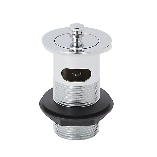 Flomasta Chrome-plated Slotted Captive Basin Waste - (Dia)46mm 1 Flomasta Chrome-plated Slotted Captive Basin Waste - (Dia)46mm