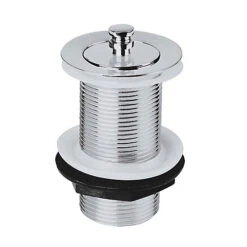 Flomasta Chrome-plated Unslotted Captive Basin Waste - (Dia)46mm