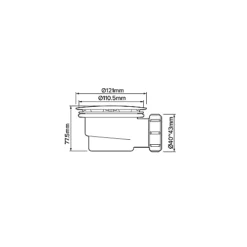 Flomasta Dome Shower Trap (Dia)147mm -Diy flomasta dome shower trap dia 147mm5059340065069 01t
