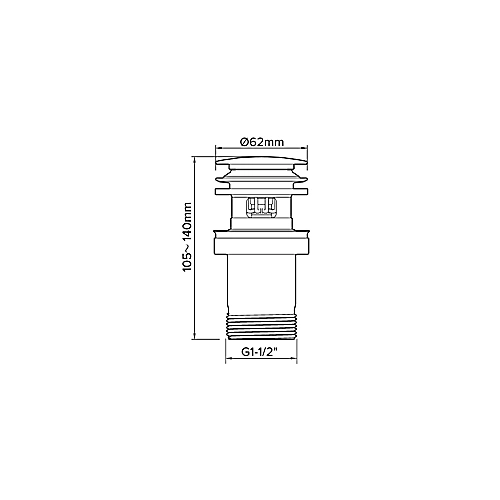 Flomasta Slotted Sprung Basin Waste - (Dia)46mm 2 Flomasta Slotted Sprung Basin Waste - (Dia)46mm - Image 2