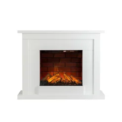 Focal Point Atherstone Brick White Electric Fire Suite