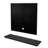 Focal Point Contemporary Granite Effect Back Panel & Hearth (W)1250mm (D)380mm