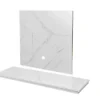 Focal Point Contemporary Marble Effect Back Panel & Hearth (W)1250mm (D)380mm