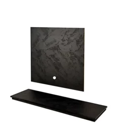 Focal Point Contemporary Slate Effect Back Panel & Hearth (W)1250mm (D)380mm