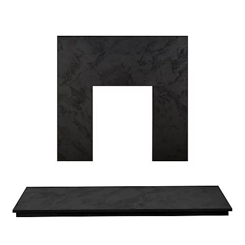 Focal Point Contemporary Slate Effect Back Panel & Hearth (W)1250mm (D)380mm 4 Focal Point Contemporary Slate Effect Back Panel & Hearth (W)1250mm (D)380mm - Image 4