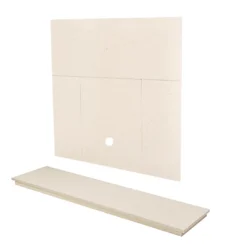 Focal Point Contemporary Stone Effect Back Panel & Hearth (W)1250mm (D)380mm