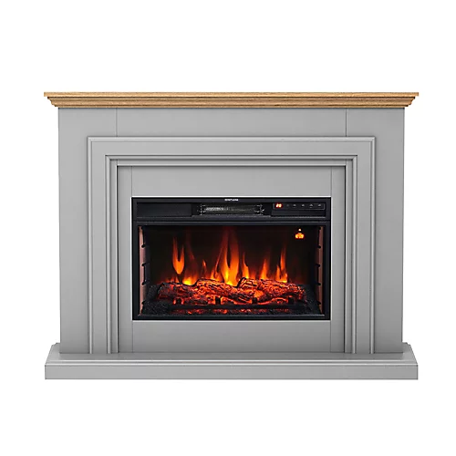 Focal Point Horsham Oak & Grey Electric Fire Suite 1 Focal Point Horsham Oak & Grey Electric Fire Suite