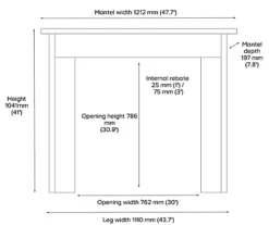 Focal Point Maine Grey & Oak Fire Surround -Diy focal point maine grey oak fire surround5023539026094 01t