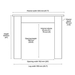 Focal Point Michigan Oak Fire Surround -Diy focal point michigan oak fire surround5023539026117 01t