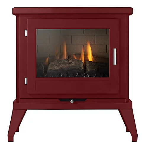 Focal Point Svelvik Flueless Burgundy Gas Stove FPFBQ634 1 Focal Point Svelvik Flueless Burgundy Gas Stove FPFBQ634