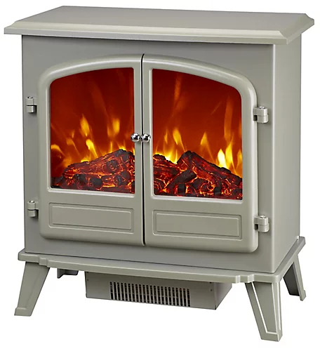 Focal Point Weybourne Traditional 1.85kW Matt Sage Grey Electric Stove 1 Focal Point Weybourne Traditional 1.85kW Matt Sage Grey Electric Stove
