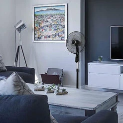 GeoSmartPro AirGo 16" Smart Pedestal Fan With App & Voice Control & Timer Settings