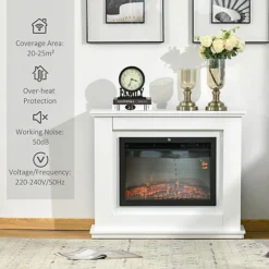 HOMCOM 1kW/2kW Electric Fireplace Suite With Remote Control Timer Safe Cut-Off 7 HOMCOM 1kW/2kW Electric Fireplace Suite With Remote Control Timer Safe Cut-Off -Diy homcom 1kw 2kw electric fireplace suite with remote control timer safe cut off5056534525422 06c MP