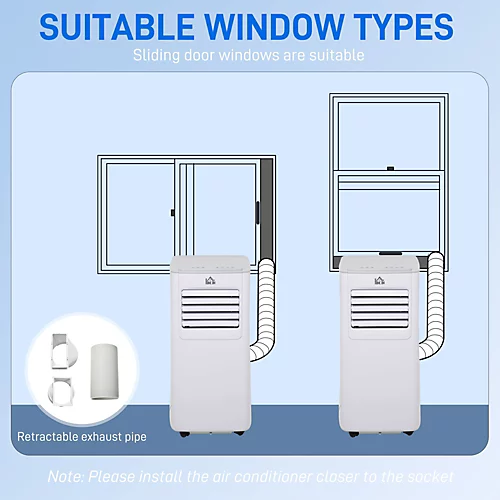 HOMCOM 5000BTU Portable Air Conditioner 4 Modes LED Display Timer Home Office 4 HOMCOM 5000BTU Portable Air Conditioner 4 Modes LED Display Timer Home Office - Image 4