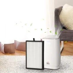 HOMCOM Air Purifier Filters Replacement For 823-032V70WT, 3-in-1 Pre, Activated Carbon, H13 HEPA Filter, For Home, 1 Pack, White