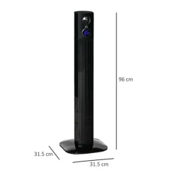 HOMCOM Aroma Tower Fan Cooling For Bedroom W/ Oscillating, Black -Diy homcom aroma tower fan cooling for bedroom w oscillating black5056534558307 03c MP