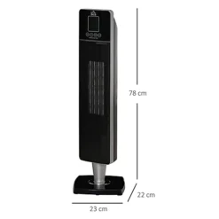 HOMCOM Ceramic Tower Heater W/ Remote Control, 8h Timer And Oscillation, Black 6 HOMCOM Ceramic Tower Heater W/ Remote Control, 8h Timer And Oscillation, Black -Diy homcom ceramic tower heater w remote control 8h timer and oscillation black5056534526290 03c MP