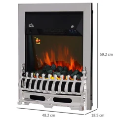 HOMCOM Electric Fireplace 1 & 2KW LED Fire Remote Control Heater Silver 6 HOMCOM Electric Fireplace 1 & 2KW LED Fire Remote Control Heater Silver -Diy homcom electric fireplace 1 2kw led fire remote control heater silver5055974832022 03c MP