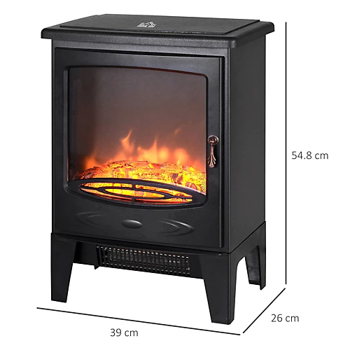 HOMCOM Electric Heater Safe Fireplace Freestanding W/Artificial Flame Effect 3 HOMCOM Electric Heater Safe Fireplace Freestanding W/Artificial Flame Effect - Image 3