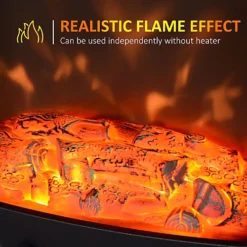 HOMCOM Electric Heater Safe Fireplace Freestanding W/Artificial Flame Effect 7 HOMCOM Electric Heater Safe Fireplace Freestanding W/Artificial Flame Effect -Diy homcom electric heater safe fireplace freestanding w artificial flame effect5056029845592 06c MP