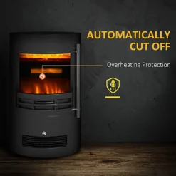 HOMCOM Fireplace Electric Heater Stove W/ Thermostat Control Black Freestanding -Diy homcom fireplace electric heater stove w thermostat control black freestanding5056029801475 06c MP