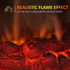 HOMCOM Freestanding Electric Fireplace Heater W/ LED Flame 1000W/2000W Black -Diy homcom freestanding electric fireplace heater w led flame 1000w 2000w black5056029804575 06c MP