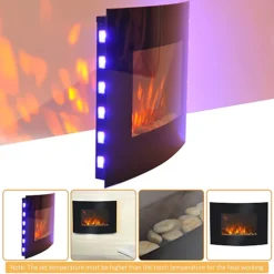 HOMCOM Led Curved Glass Electric Wall Mounted Fire Place Fireplace Heater 7 HOMCOM Led Curved Glass Electric Wall Mounted Fire Place Fireplace Heater -Diy homcom led curved glass electric wall mounted fire place fireplace heater5060348501114 06c MP