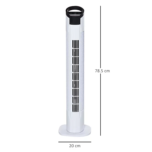 HOMCOM LED Tower Fan With 70 Degree Oscillation 3 Speed 3 Mode Black And White 3 HOMCOM LED Tower Fan With 70 Degree Oscillation 3 Speed 3 Mode Black And White - Image 3