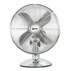 Igenix DF1250 Portable Desk Fan, 12 Inch, 3 Speed, Chrome